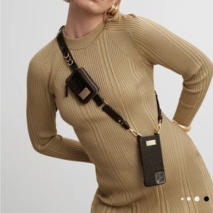 iDeal of Sweden Phone Necklace Case for Apple iPhone 13 - Jet Black Croco